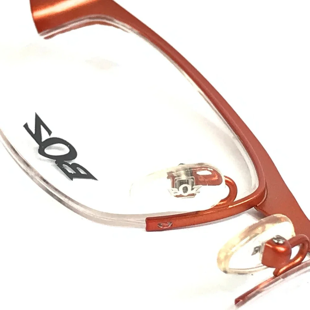 BOZ Eyeglasses Frames VIM 6060 Orange Cracked Earth Pattern Crystals 52-18-135